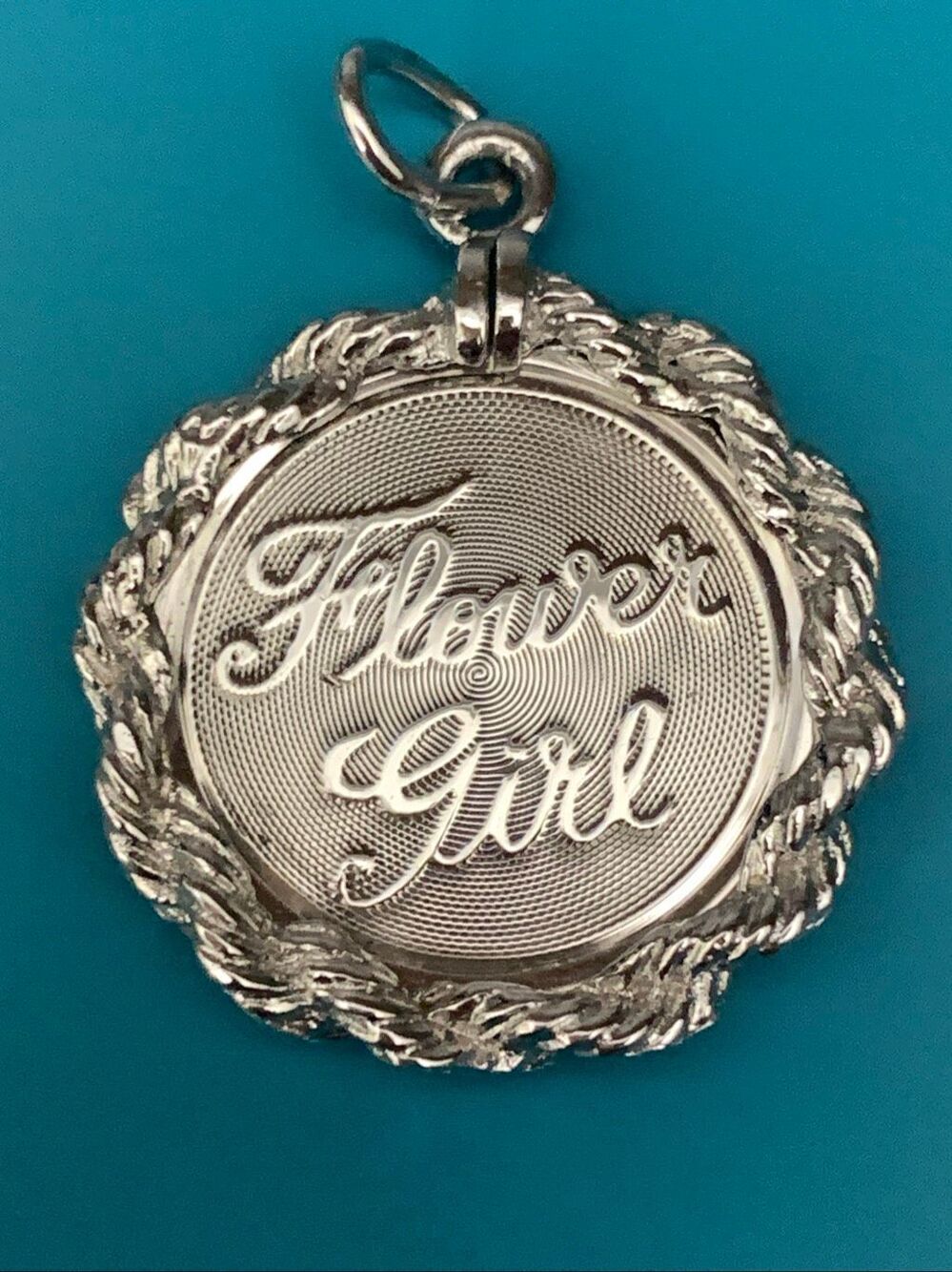 Flower Girl Vintage Sterling Silver Jewelry Charm #wedding